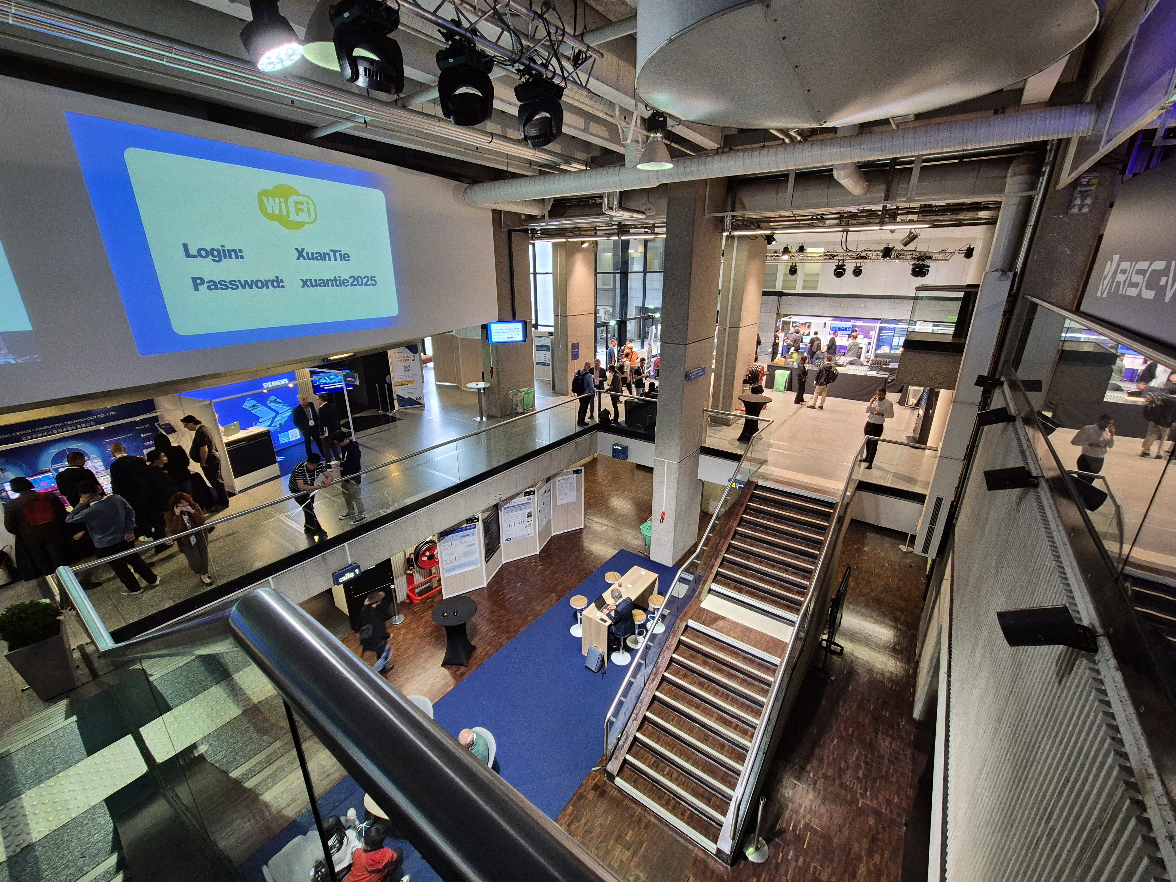 Inside the conference center.