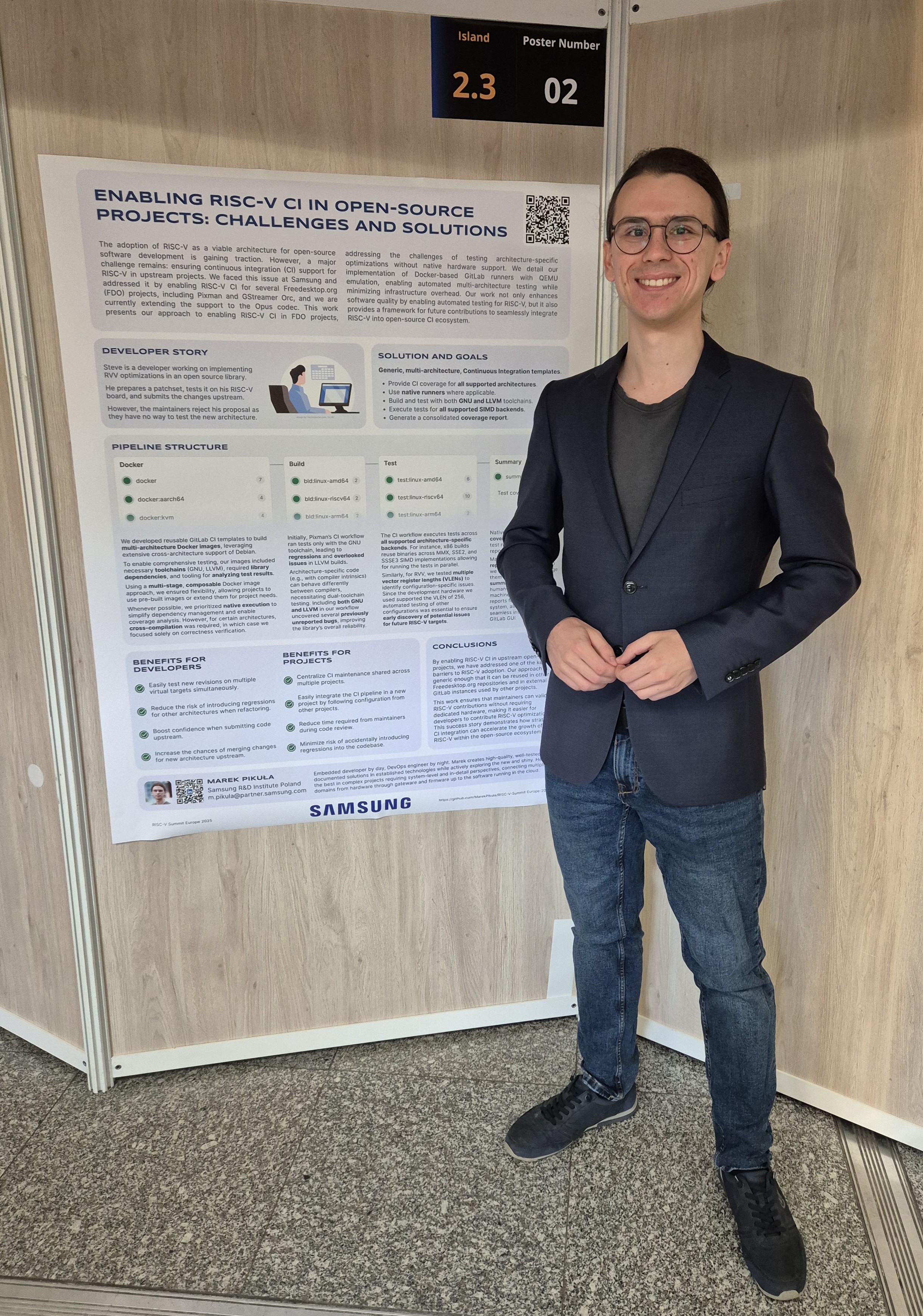 Standing next to my poster in Paris.